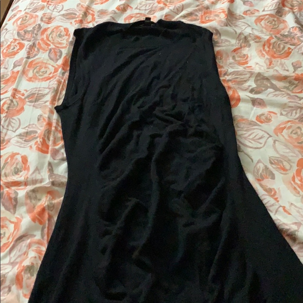 Express mock neck ruched dress